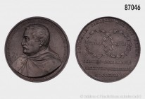 Polen, Medaille 1822, von E. Gatteaux, auf die Verlegung der Akademie von Zamość nach Szczebrzeszyn, infolge des Wiederaufbaus der Stadtbefestigung in...