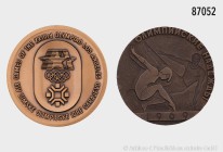 Konv. von 2 Olympia-Medaillen: Sarajevo-Los Angeles 1984 (Friedenstaube und Fackel) und Moskau 1969. Vorzüglich.