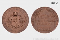 Bronzene Preismedaille 1921, von Oertel, 1. Preis des Nationalen Wettschwimmens beim Berliner Schwimmclub. 26,39 g; 39 mm. Vorzüglich.