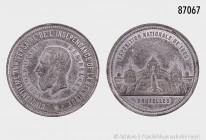 Belgien, Leopold II. (1865-1909), Medaille 1880, auf die National-Ausstellung in Brüssel, anlässlich des 50. Jahrestags der Unabhängigkeit Belgiens. V...