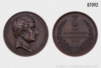 Belgien, Bronzemedaille 1855, von Hart, auf den Bürgermeister von Brügge, gewidmet von seinen Mitbürgern. 97,20 g; 61 mm. Herrliche Hochrelief-Prägung...