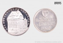 BRD, Konv. von 2 Silbermedaillen auf Albrecht Dürer und die Baden-Fahrt 1967. Stempelglanz/PP. Insgesamt ca. 40 g Silber.