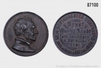 Medaille o. J. (1860), von H. Wilke, auf Ernst Moritz Arndt. 33,30 g; 36 mm. Entfernte Trageöse, sehr schön.