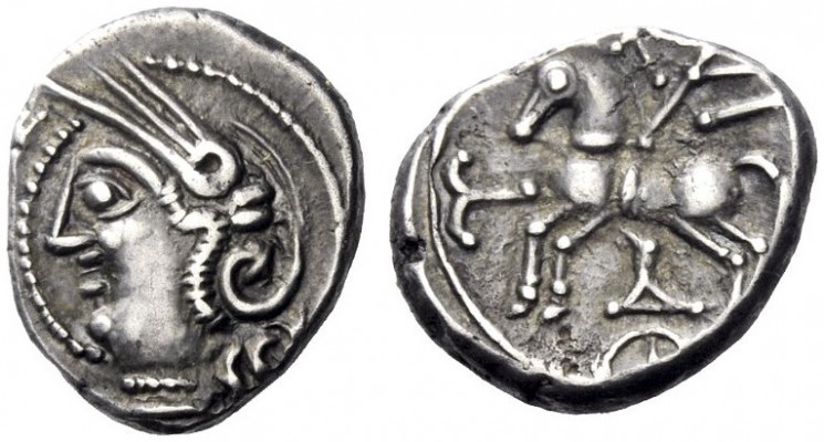  Celtic Coins   The Lingones (North West Gaul)  Quinarius 1st century BC, AR 1.9...
