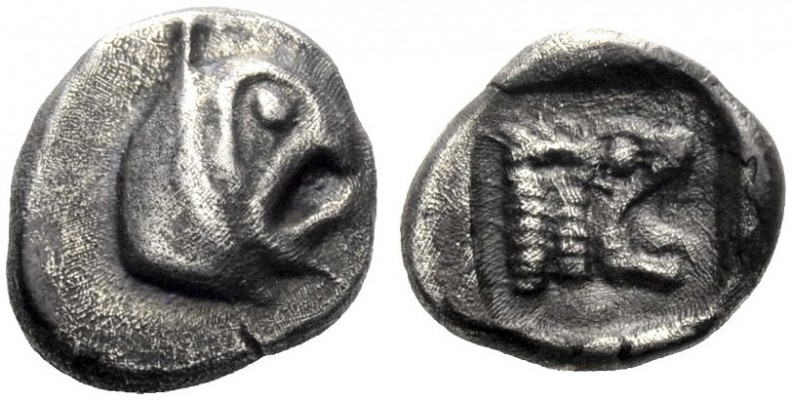  Greek Coins   Gaul, Massalia  Obol circa 470-460, AR 0.87 g. Griffin head r. Re...
