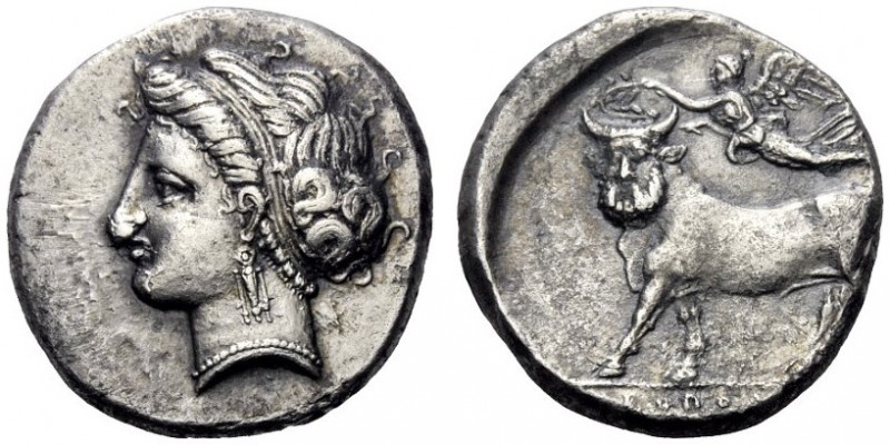  Greek Coins   Campania, Neapolis  Didrachm circa 275-250, AR 7.21 g. Diademed h...