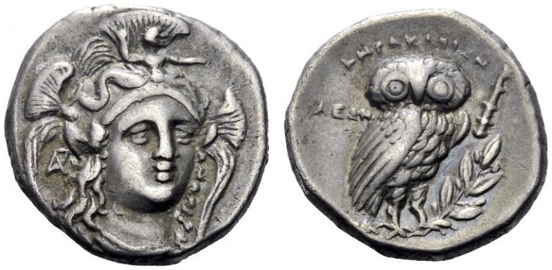  Greek Coins   Lucania, Heracleia  Drachm circa 281-278, AR 3.80 g. Facing head ...