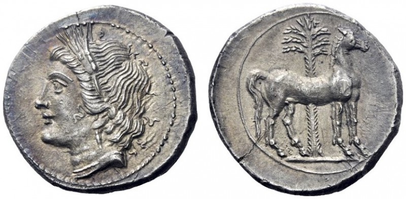  Greek Coins   Bruttium, Locri   The Carthaginians. Half shekel circa 215-205, A...