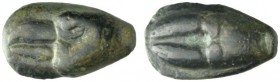 Greek Coins   Sicily, Agrigentum  Uncia circa 440-420, Æ 3.86 g. Eagle head l. Rev. Crab claws. SNG ANS 558. U. Westermark, The Fifth Century Bronze ...