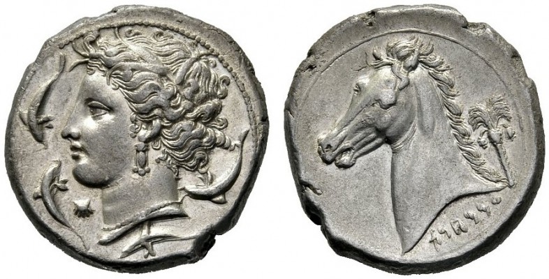  Greek Coins   The Carthaginians in Sicily  Tetradrachm, Sicily circa 320, AR 16...