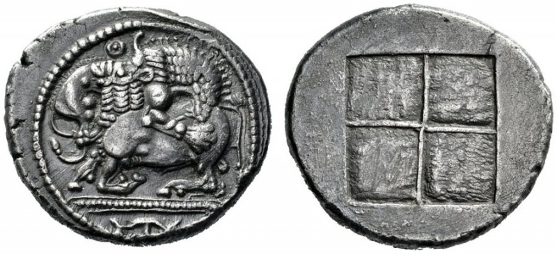  Greek Coins   Macedonia, Acanthus  Tetradrachm circa 470-430, AR 16.92 g. Bull ...