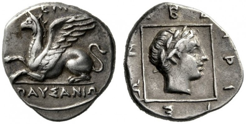  Greek Coins   Thrace, Abdera  Tetrobol circa 375/3-365/60, AR 2.84 g. Griffin l...