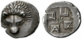  Greek Coins   Tauric Chersonesus, Panticapaeum  Hemidrachm 5th-4th century BC, AR 1.69 g. Lion’s scalp facing. Rev. Legend around star; all within in...