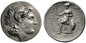  Greek Coins   Kingdom of Thrace, Lysimachus 323 – 281 and posthumous issues  Tetradrachm, Lampsacus 297-281, AR 16.85 g. Diademed head of deified Ale...