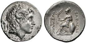  Greek Coins   Kingdom of Thrace, Lysimachus 323 – 281 and posthumous issues  Tetradrachm, Lampsacus 297-281, AR 16.84 g. Diademed head of deified Ale...