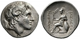  Greek Coins   Kingdom of Thrace, Lysimachus 323 – 281 and posthumous issues  Tetradrachm, Lampsacus 297-281, AR 17.31 g. Diademed head of deified Ale...
