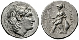  Greek Coins   Kingdom of Thrace, Lysimachus 323 – 281 and posthumous issues  Tetradrachm, Sestus 297-281, AR 17.07 g. Diademed head of deified Alexan...