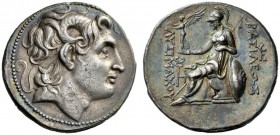  Greek Coins   Kingdom of Thrace, Lysimachus 323 – 281 and posthumous issues  Tetradrachm, Amphipolis 288-281, AR 17.14 g. Diademed head of deified Al...