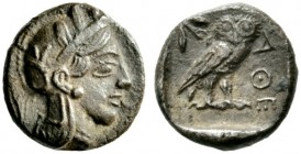  Greek Coins   Attica, Athens  Drachm circa 455-450, AR 3.38 g. Head of Athena r., wearing crested Attic helmet. Rev. Owl, with closed wings, standing...