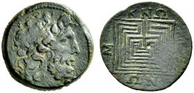  Greek Coins   Crete, Cnossus  Bronze circa 2nd century BC, Æ 11.22 g. Head of Zeus r. Rev. Labyrinth. Svoronos Crete Ancienne, 115. SNG McClean 7067....