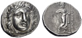  Greek Coins   Satraps of Caria, Hidreus 351-343  Tetradrachm circa 351-343, AR 15.27 g. Laureate head of Apollo three-quarters r. Rev. Zeus Laubrando...