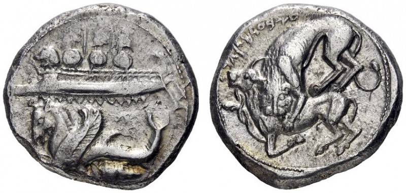  Greek Coins   Phoenicia, Byblos   ’Ozba’al circa 400-370.  Dishekel, Byblos cir...