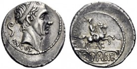  The Roman Republic   L. Marcius Philippus. Denarius 56, AR 4.09 g. Diademed head of Ancus Marcius r.; behind, lituus and below, ANCVS. Rev. PHILIPPVS...