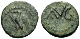  The Roman Empire   Octavian as Augustus, 27 BC – 14 AD  Bronze, Berytus 27 BC-14 AD, Æ 3.43 g. Eagle standing l. Rev. Legend. Rouvier 490. RPC 4538. ...