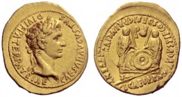  The Roman Empire   Octavian as Augustus, 27 BC – 14 AD  Aureus, Lugdunum 2 BC-14 AD, AV 7.87 g. Laureate head r. Rev. Caius and Lucius standing facin...