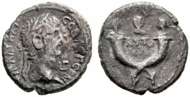  The Roman Empire   Claudius, 41 – 54  Didrachm, Alexandria 42-43, AR 3.81 g. Laureate head r. Rev. Crossed cornucopias with busts of three children. ...