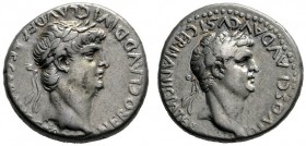 The Roman Empire   Nero augustus, 54 – 68  Didrachm, Caesarea in Cappadocia 63-64, AR 7.42 g. Laureate head of Nero r. Rev. Laureate head of Claudius...