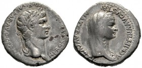 The Roman Empire   Nero augustus, 54 – 68  Didrachm, Caesarea-Eusebia circa 54-68, AR 7.50 g. Laureate head of Nero r. Rev. Veiled bust of Agrippina ...