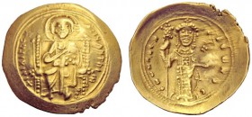  The Byzantine Empire   Constantine X Ducas, 1059 – 1067  Histamenon circa 1059-1067, AV 4.36 g. Christ, nimbate, enthroned facing, raising r. hand in...