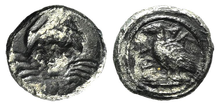 Sicily, Akragas, c. 450/46-439 BC. AR Litra (9mm, 0.58g, 7h). Eagle standing l. ...