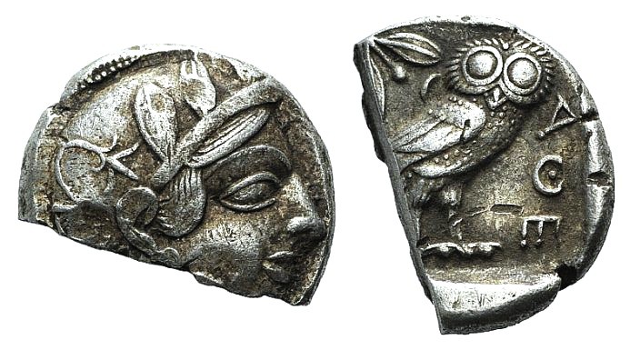Attica, Athens, c. 454-404 BC. AR Tetradrachm (23mm, 11.57g, 10h). Helmeted head...