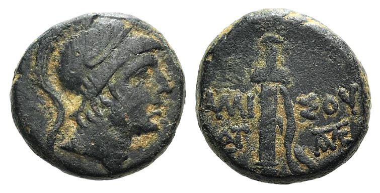 Pontos, Amisos, time of Mithradates VI, c. 85-65 BC. Æ (19mm, 8.65g, 12h). Young...