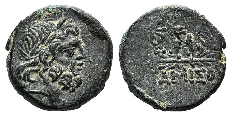 Pontos, Amisos, time of Mithradates VI, c. 85-65 BC. Æ (20mm, 8.87g, 12h). Laure...