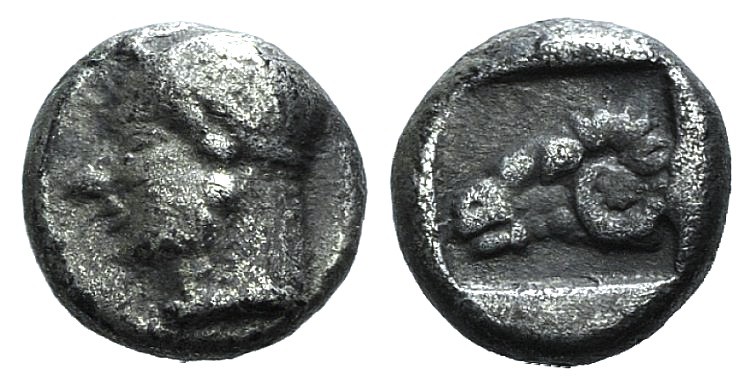Troas, Kebren, c. 5th century BC. AR Diobol (8mm, 1.01g, 6h). Female head l. R/ ...