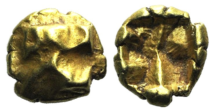 Ionia, Uncertain, c. 625-600 BC. EL 1/24 Stater (7mm, 0.64g). Raised quadriparti...