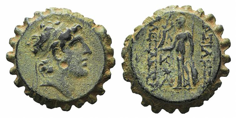 Seleukid Kings, Alexander I Balas (152-145 BC). Serrate Æ (21mm, 7.66g, 12h). An...