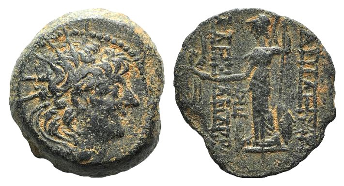 Seleukid Kings, Alexander II Zabinas (128-122 BC). Æ (20mm, 8.55g, 1h). Antioch,...