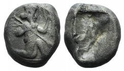 Achaemenid Kings of Persia, c. 455-420 BC. AR Siglos (15mm, 5.22g). Persian king or hero r., in kneeling-running stance, holding bow and dagger, quive...