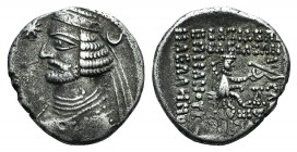 Kings of Parthia Orodes II (c. 57-38 BC). AR Drachm (19mm, 3.80g, 12h). Ekbatana. Diademed bust l.; star before, crescent behind. R/ Archer (Arsakes I...