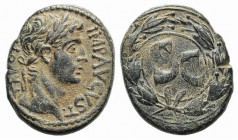 Augustus (27 BC-AD 14). Seleucis and Pieria, Antioch. Æ (29mm, 15.50g, 1h). Laureate head r. R/ SC within wreath. McAlee 206b; RPC I 4247; BMC 129. Ea...