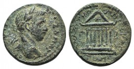 Severus Alexander (222-235). Cilicia, Anazarbus. Æ (22mm, 9.73g, 5h). Dated CY 249 (AD 230/1). Laureate head r. R/ Octastyle temple with star in pedim...