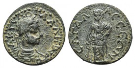 Gallienus (253-268). Pisidia, Sagalassus. Æ (27mm, 9.21g, 8h). Laureate, draped and cuirassed bust r. R/ Asklepios standing l., leaning on serpent-sta...