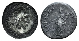 Nerva (96-98). Fourrée Denarius (17mm, 2.96g, 6h). Rome, AD 97. Laureate head r. R/ Fortuna standing l. RIC II 16; RSC 66. Good Fine