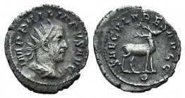 Philip I (244-249). AR Antoninianus (22mm, 3.57g, 9h). Rome, Saecular Games issue, AD 248. Radiate, draped and cuirassed bust r., seen from behind. R/...