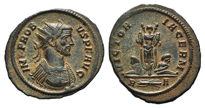 Probus (276-282). Radiate (23mm, 3.30g, 5h). Rome, AD 281. Radiate and cuirassed...