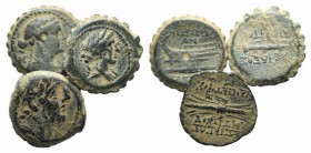 Seleukid Empire, lot of 3 Æ coins, to be catalog.